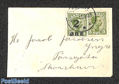 Small cover with No.1 + Danmark No. 67 sent within Thorshavn 