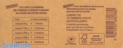 Nouveau, Booklet with 12x rouge s-a