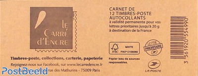 Le Carré d'Encre, Booklet 12x Lettre Prioritaire