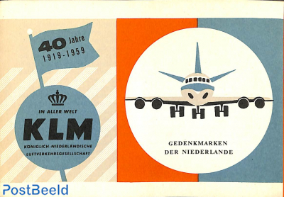 Original Dutch promotional folder from 1959, 40 years KLM, German language