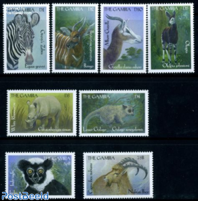 African animals 8v