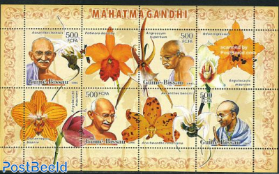 Gandhi, orchids 4v m/s