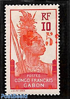 10c+5c, Congo Francais, stamp out of set