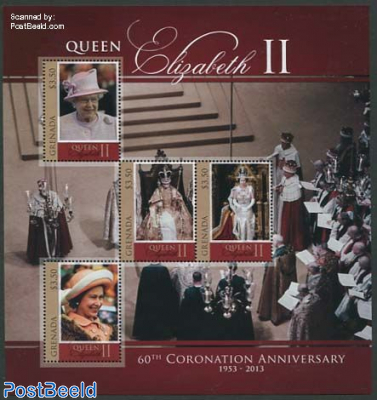 Queen Elizabeth II Diamond coronation 4v m/s
