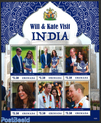 Will & Kate Visit India 6v m/s