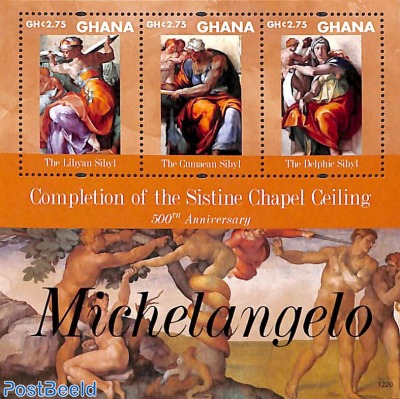 Michelangelo, Sistine Chapel 3v m/s