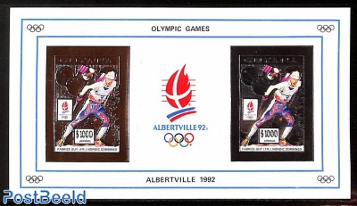 Olympic Winter Games m/s imperforated, gold