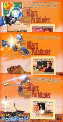 Mars Pathfinder 3 s/s, imperforated
