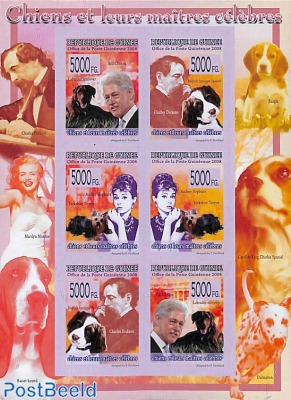 Dogs from famous persons 6v m/s, imperforated