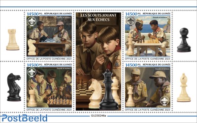 Scouts playing chess
