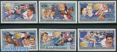 Olympic winners 6v, Imperforated