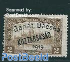 Banat Bacska, 2Kr, stamp out of set