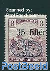 Debrecen, 35f on 3f, stamp out of set