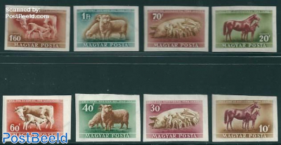 Domestic animals 8v, imperforated