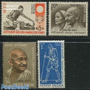 Gandhi birth centenary 4v