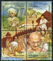 M. Gandhi 50th death anniv. 4v [+]