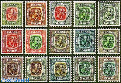 Definitives King Christian IX and Frederik VIII 15v