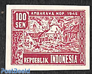 Java 100s, imperforated, Stamp out of set