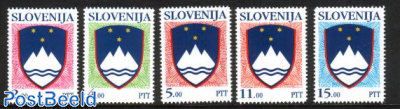 Definitives, state coat of arms 5v