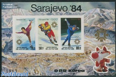 Sarajevo Winter Olympics 3v m/s, Imperforated