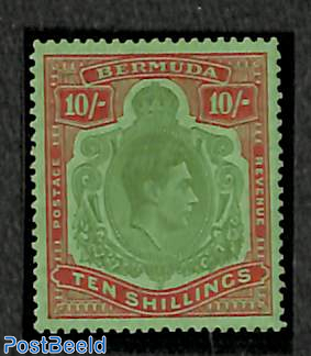 5sh, orangered/green on green, stamp out of set