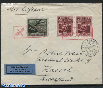 Airmail letter to Kassel