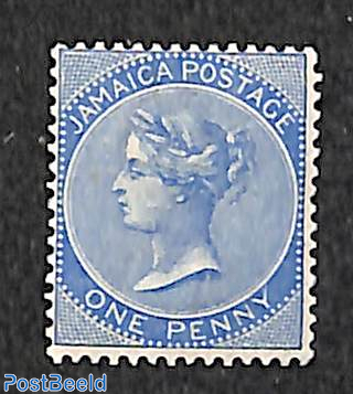 1p Blue, WM CA-Crown, Stamp out of set
