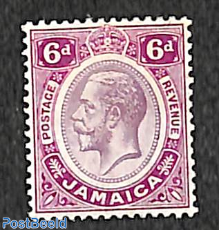 6p, Redlilac, Stamp out of set