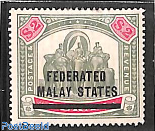 Federated State, $2, Stamp out of set