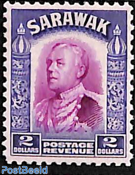 2$, Sarawak, Stamp out of set