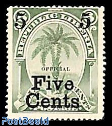 Overprint 1v (with different 5's)