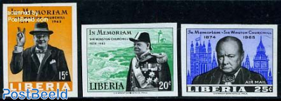 Churchill 3v imperforated