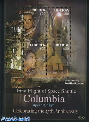 Space shuttle Columbia 25th ann. s/s