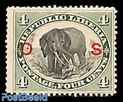 4c, On Service, Stamp out of set