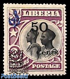 50c on 2$, On Service, Stamp out of set
