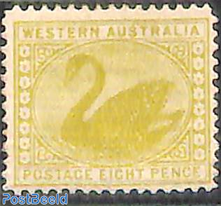 8p, WM A-Crown, Stamp out of set
