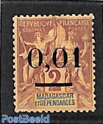 0.01 on 2c, Wide 0, Stamp out of set