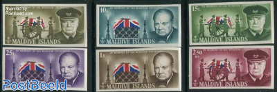 Sir Winston Churchill 6v, imperforated