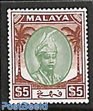 Pahang, 5$, Stamp out of set