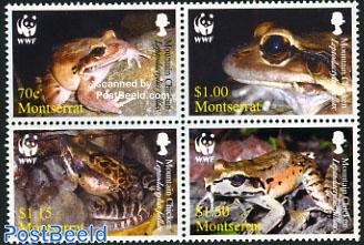 WWF, Mountain chicken (frog) 4v [+]