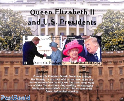 Queen Elizabeth II with pres. Trump s/s