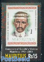 Gandhi visit to Mauritius 1v