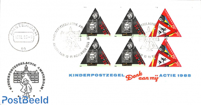 Kinderpostzegelactie Amsterdam, Cover with special cancellation s/s