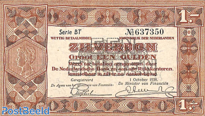 1 Gulden 1938 Serie 2 Letters