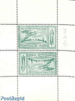 Sheet with 2 Rocket Mail stamps