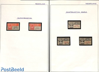 Collection with different type of Fiscal seals, see 4 pictures