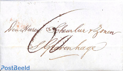 Folding letter from London to The Hague