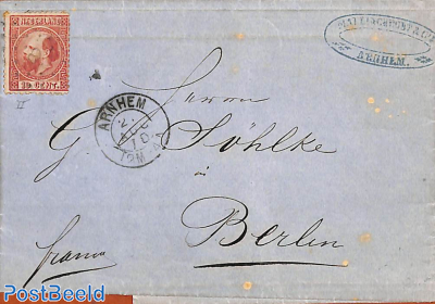 Folding letter from Arnhem to Berlin 