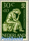 30+10c, refugees, Stamp out of set