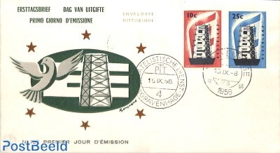 Europa CEPT 2v, FDC